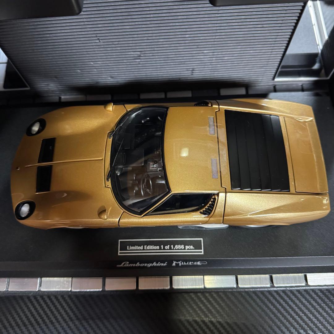 絶版未展示品 京商 1/18ランボルギーニ ミウラ P400 Gold