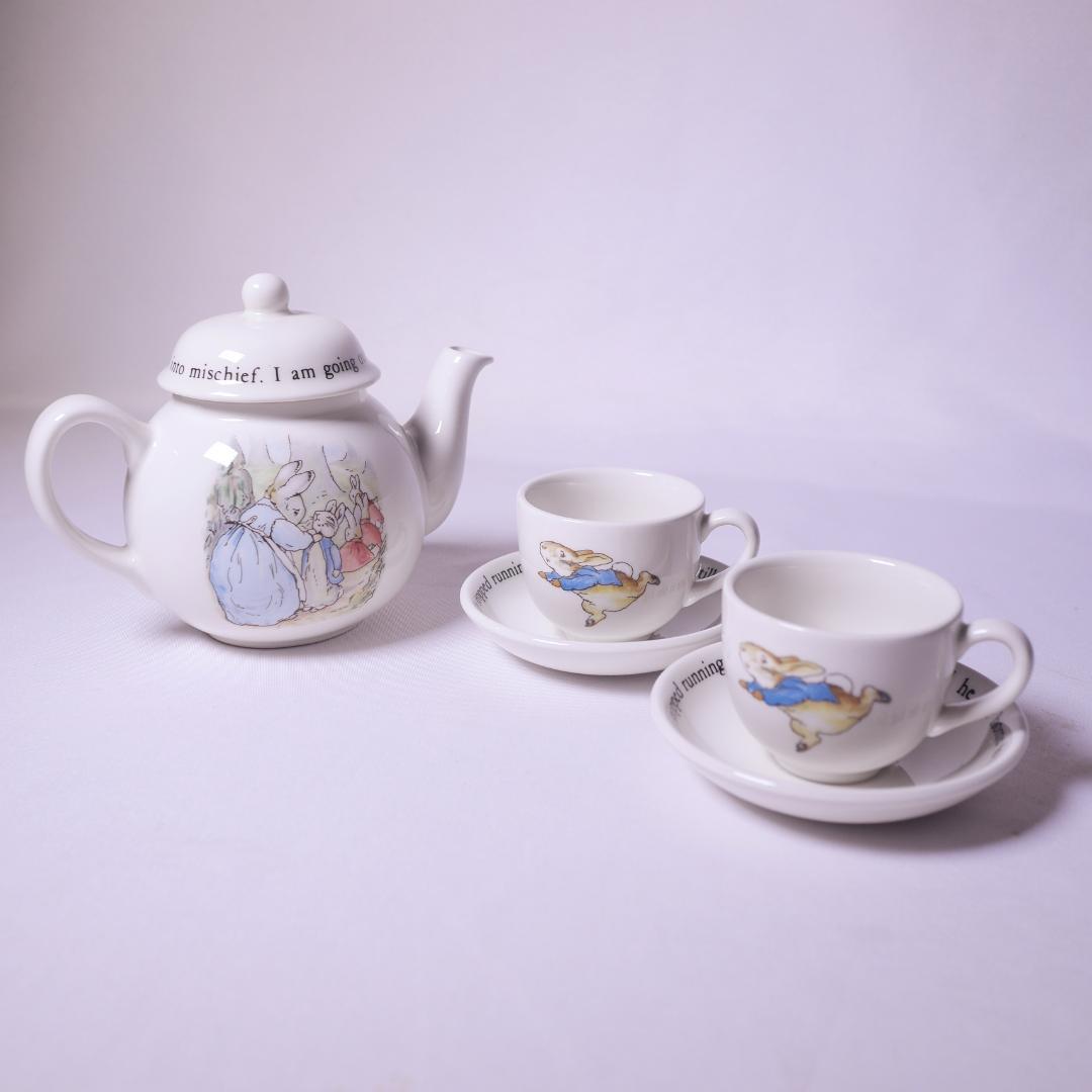 WEDG WOOD ピーターラビット ミニチュア ティーセット 3点 旧刻印