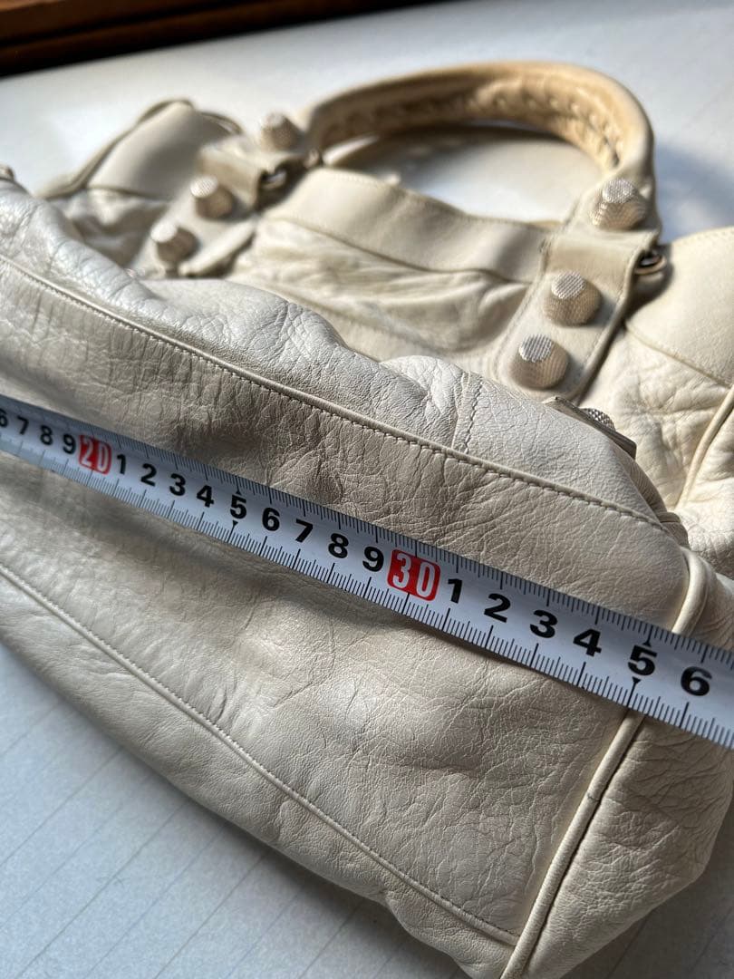 BALENCIAGAバレンシアガホワイトショルダーバッグ