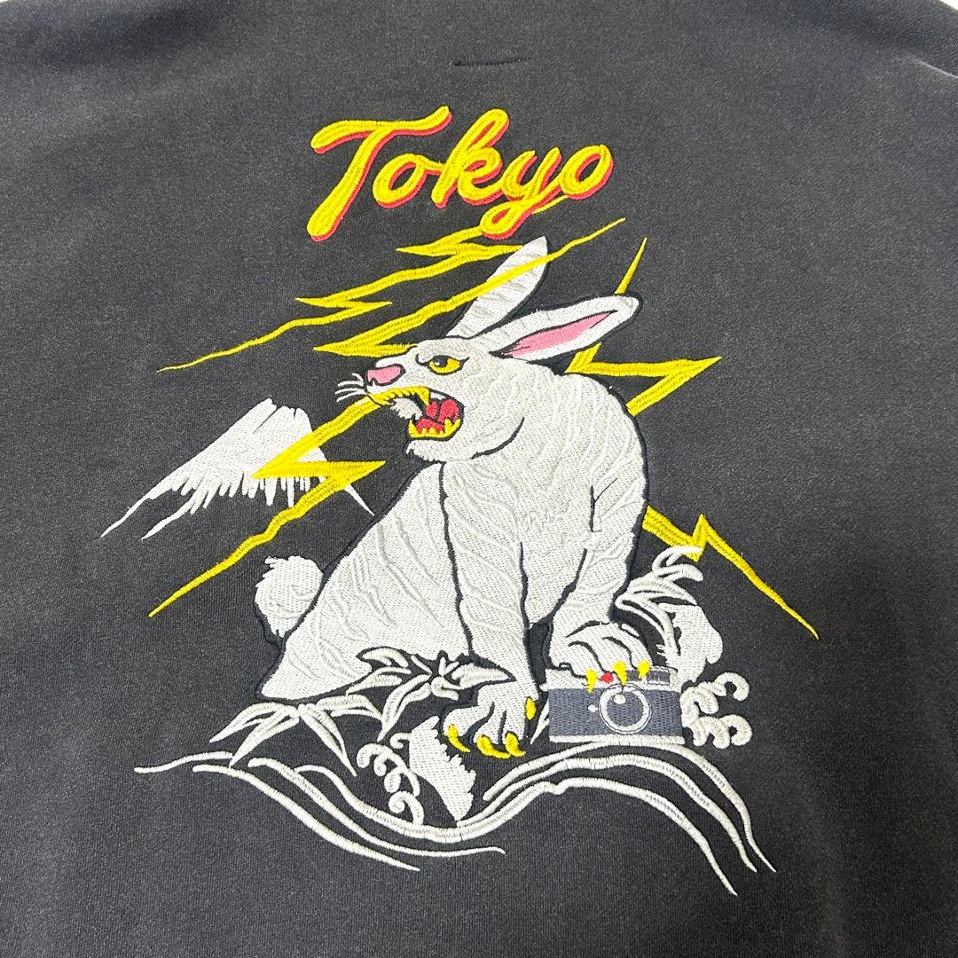 極美品 FR2 両面刺繍 パーカー スーベニア 頭狂色情兎 希少 XL