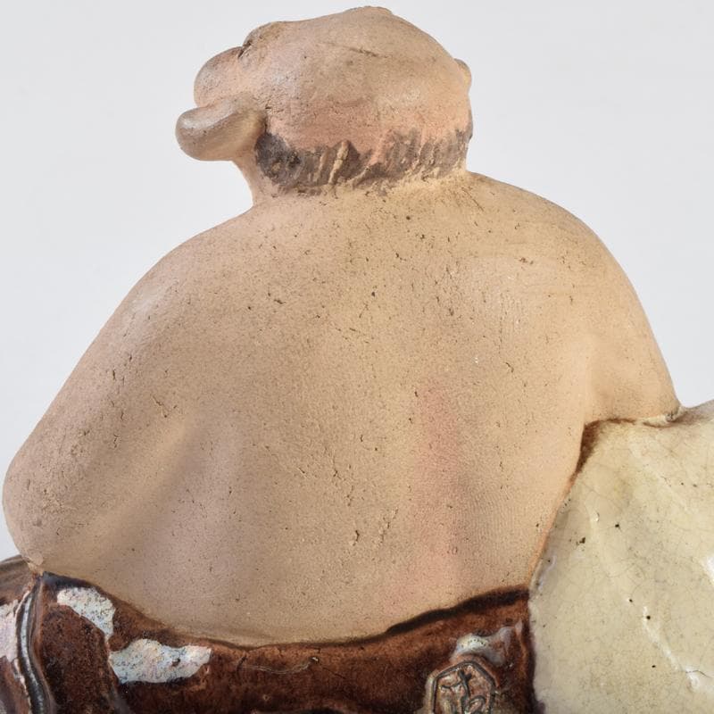 京焼 清水焼 清水六兵衛作 布袋像 置物 共箱 C 9099