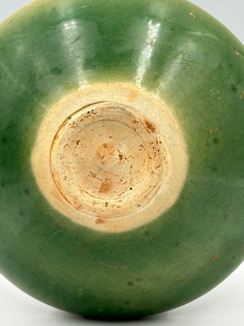 ☆0030宋時代 吉州窯 緑釉鳳紋碗 磁器 ☆天目茶碗 茶道具 茶器 唐物