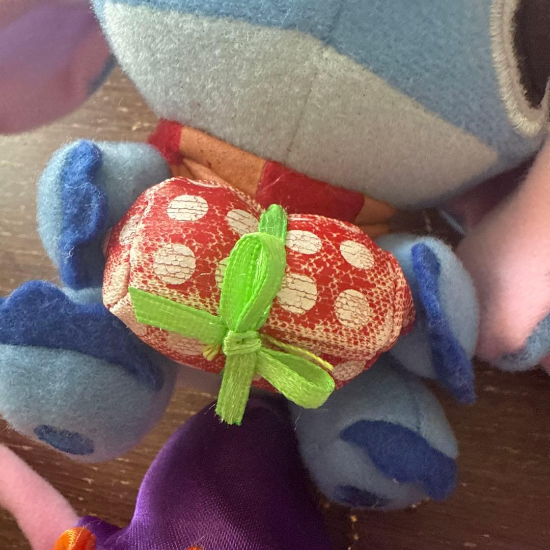 スティッチ エンジェル スクランプ ボールチェーンキーホルダー 平成レトロ