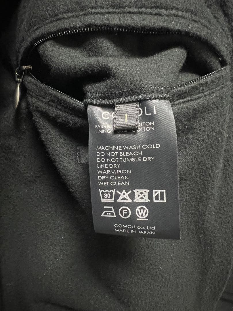 COMOLI モールスキンジップショートジャケット サイズ1 25AW