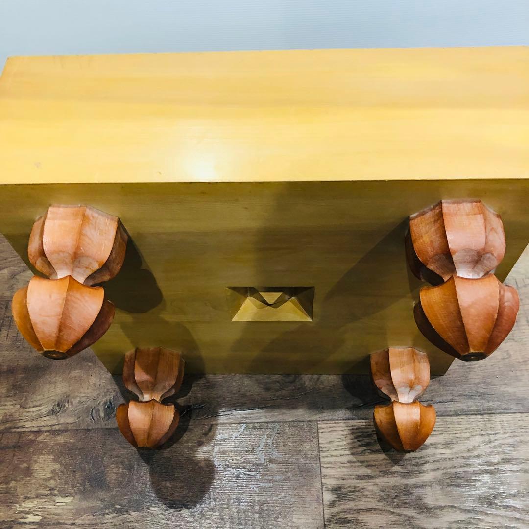 天然木 囲碁盤 蛤碁石セット 脚付 ヘソあり　5寸