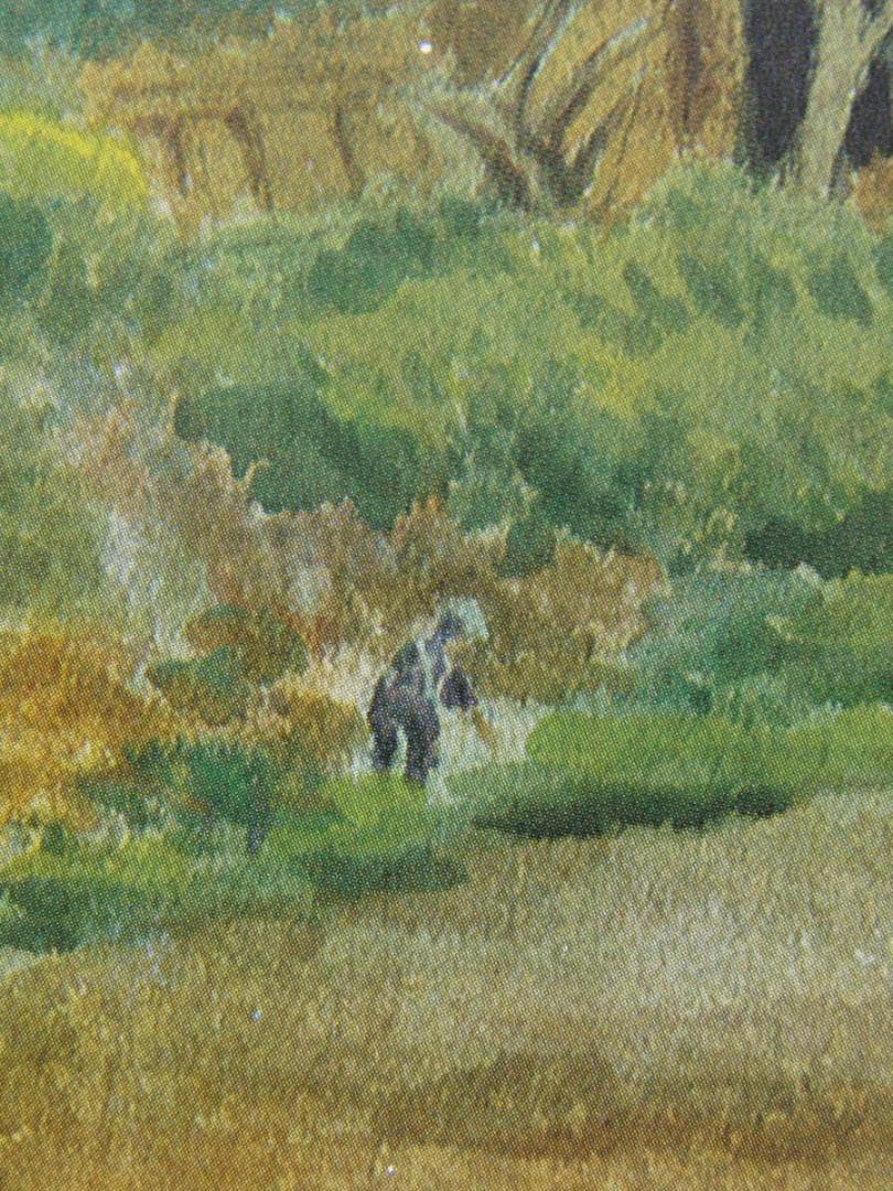 浅井忠、【農家風景】、希少な額装用画集より、新品額装付、状態良好