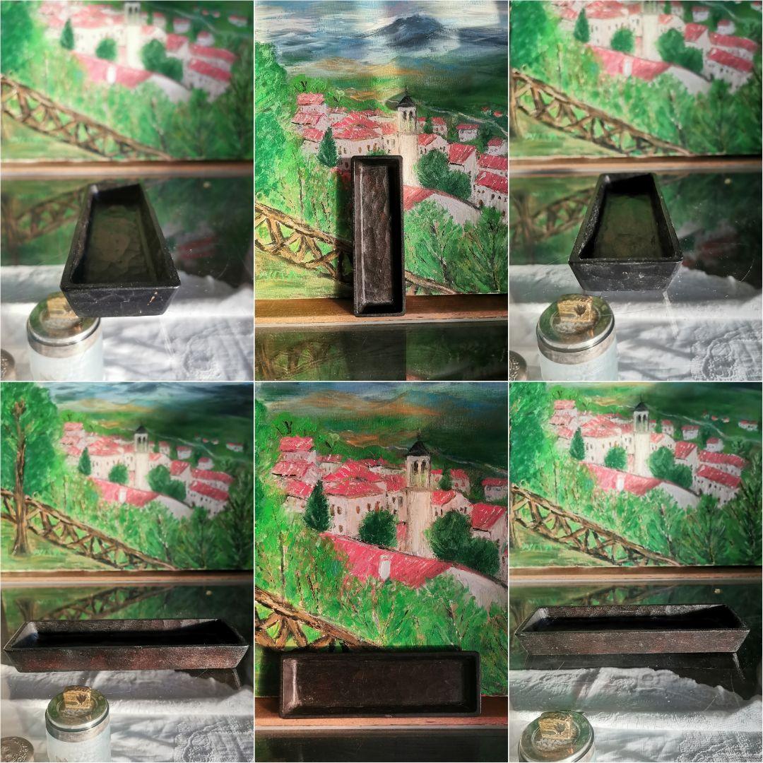 三谷龍二 黒漆 端正な細長深皿 角皿 木彫り漆塗り 美しいノミ