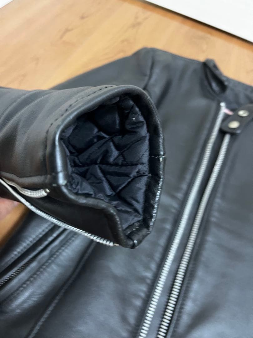 Reminiscence 黒レザーシングルライダースジャケット｜80s 90s