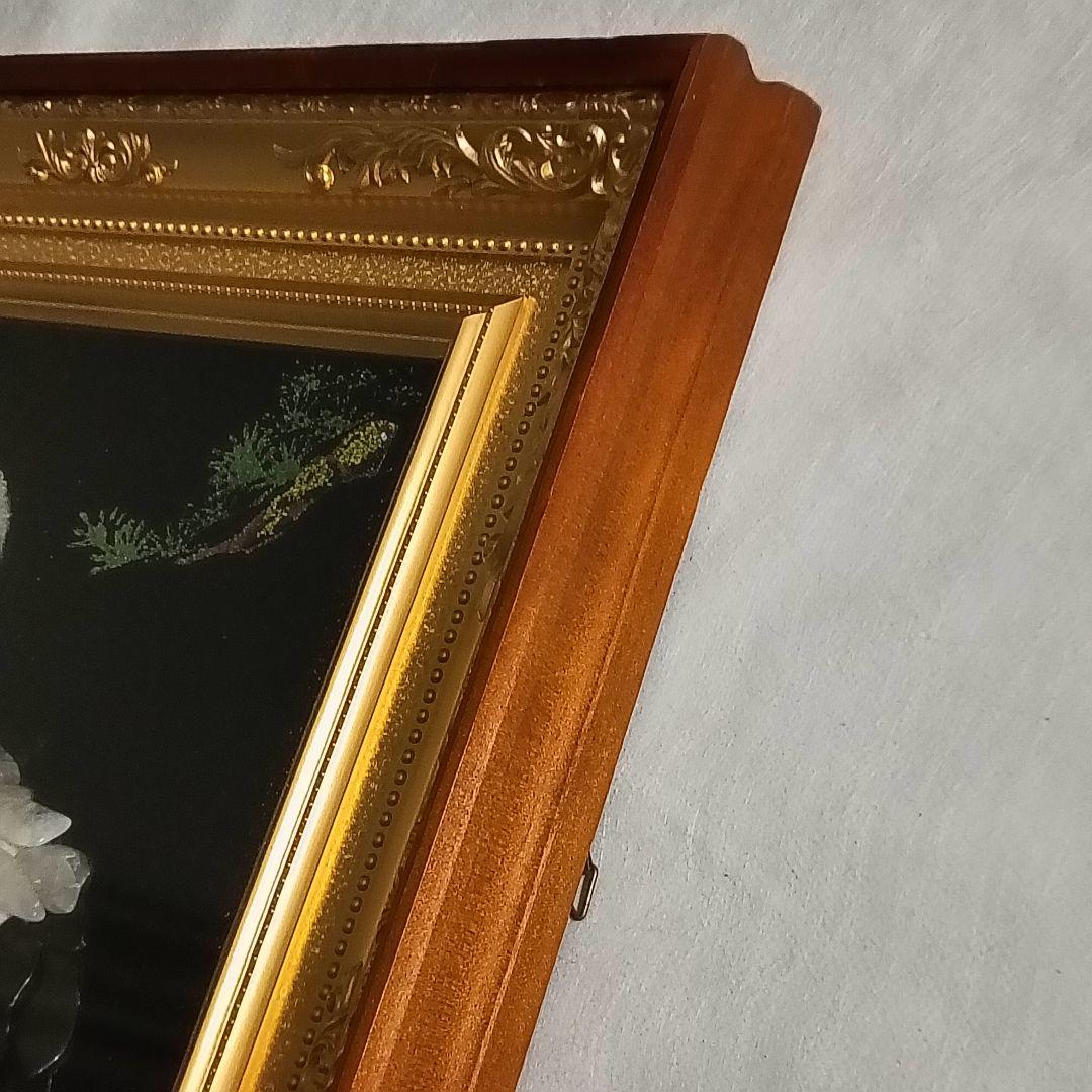 アート画 絵画 鶴 立体画 鶴 額縁付き