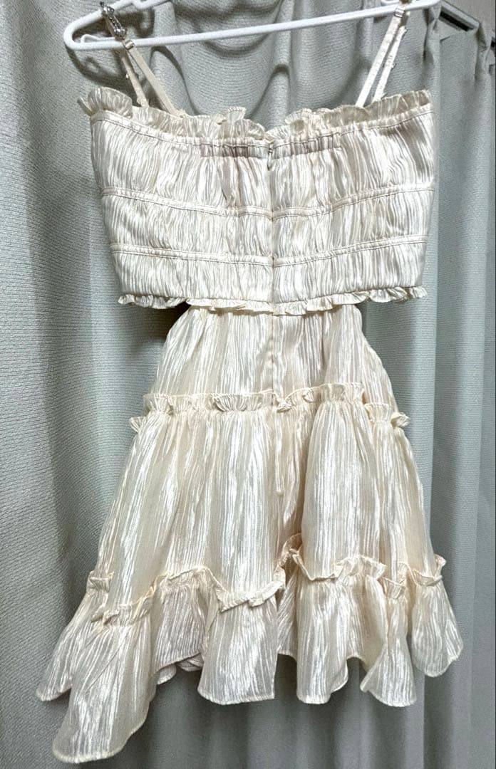 ROBE de FLEURS アイボリー ミニドレス Sサイズ