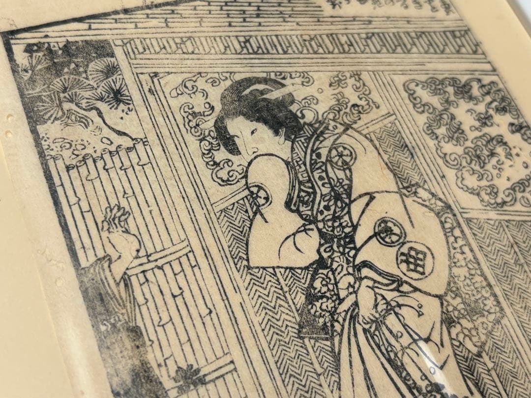 真作】浮世絵 芸者/花魁 Yahoo!オークション - 【真作】鶴 亀 本物