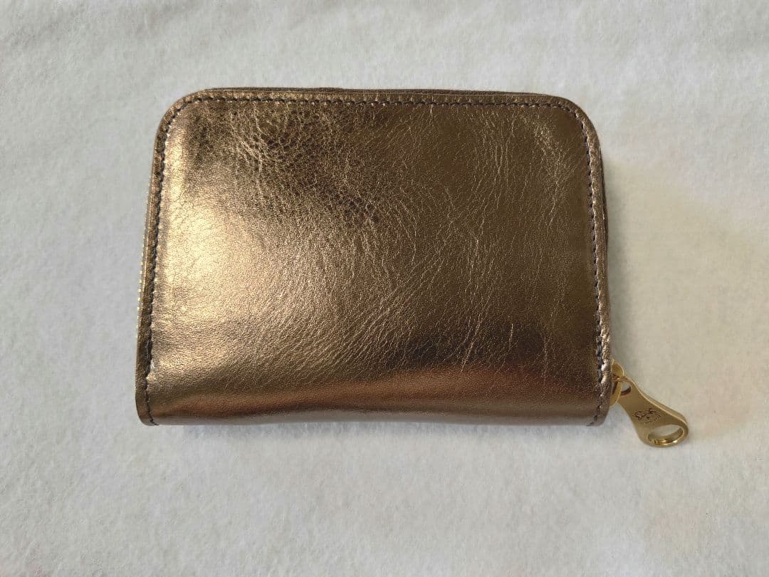 【新品】 イルビゾンテ ラウンドファスナー 折り財布 コンパクト ブロンズ