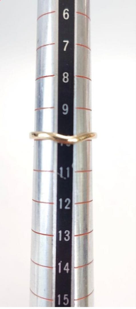 ティファニーカーブドバンドリング　18金　10号