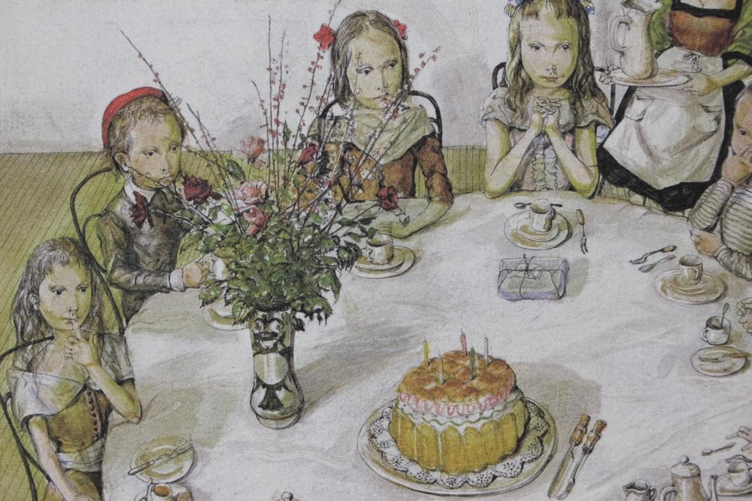 藤田嗣治 エスタンプリトグラフ「誕生日」 75部限定 39/75