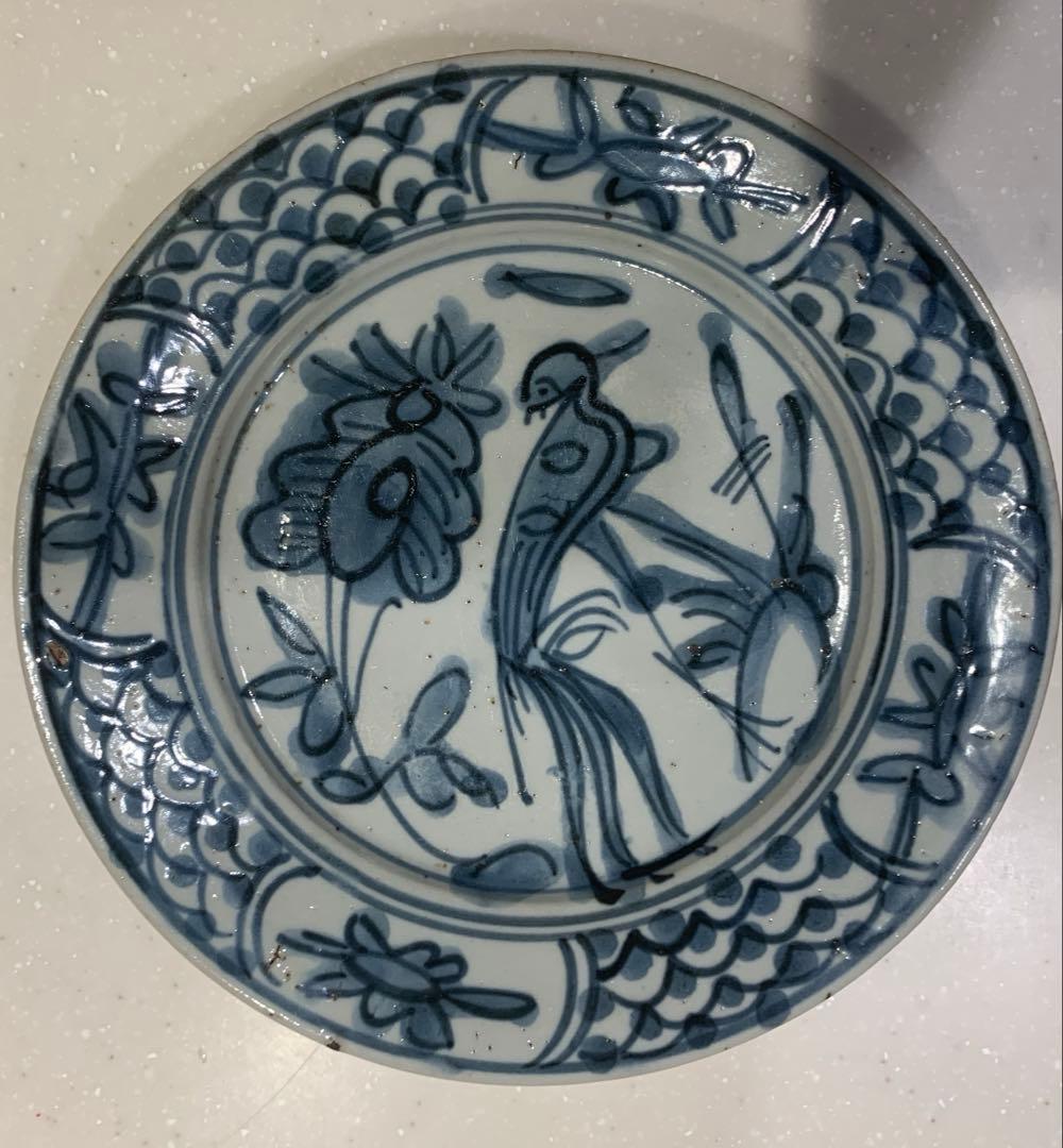 中国　漳州窯　青花花鳥文皿　明時代末期 青花花鳥文大皿 漳州窯 - 京都国立博物館 館蔵品データベース
