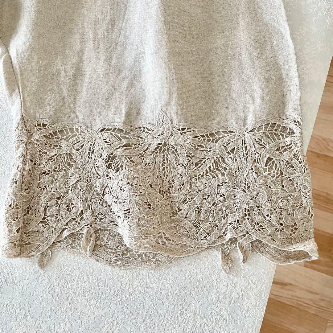 Vias Blomme コルトレイクリネン　バテンレース　サルエルパンツ