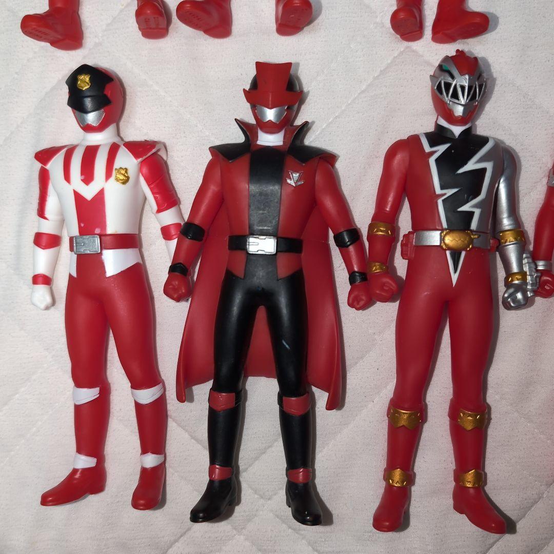 戦隊ヒーローソフビ◆レッド18体セット