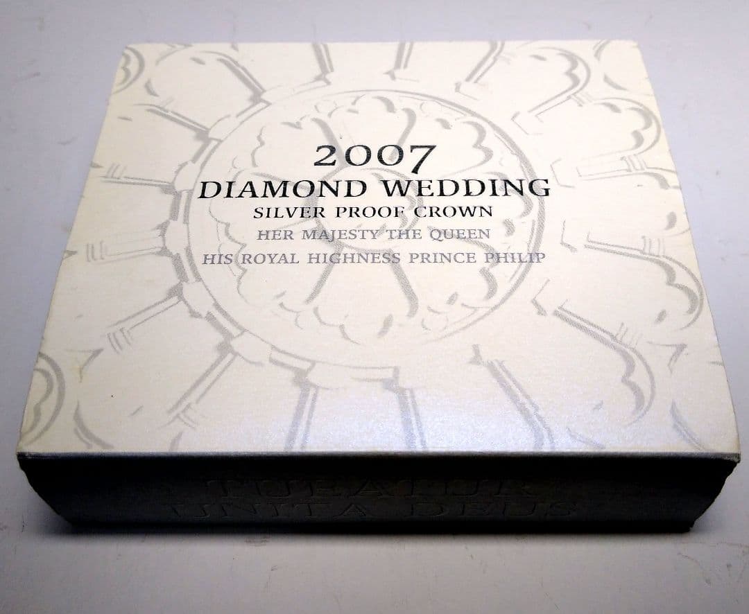 2007 ダイヤモンドウエディング 5ポンド プルーフ銀貨 ③