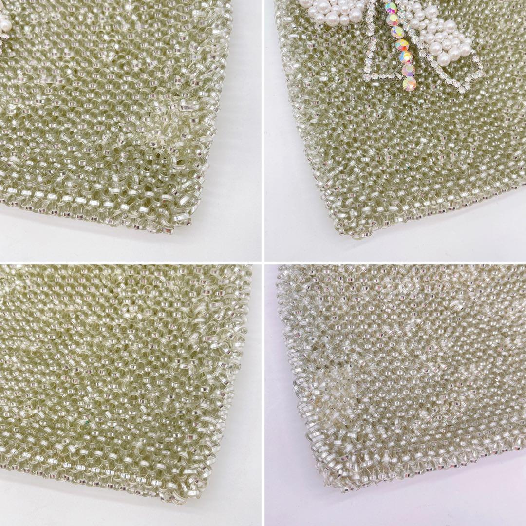 極美品✨【アンテプリマ】2wayワイヤーバッグ シルバーリボン ビジュー 保存袋