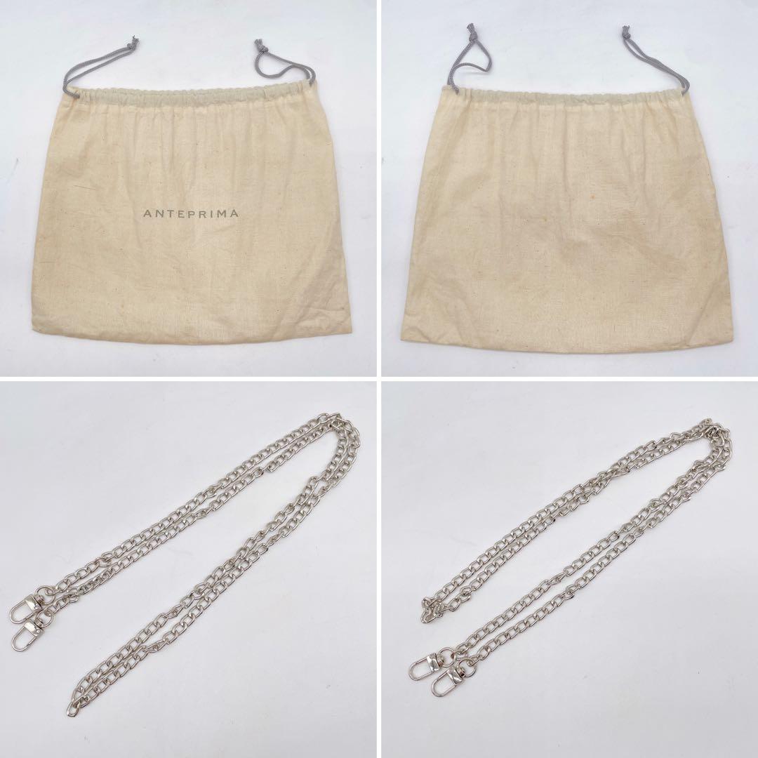 極美品✨【アンテプリマ】2wayワイヤーバッグ シルバーリボン ビジュー 保存袋