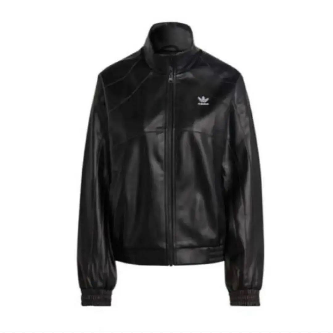 adidas アディダス TREFOIL フェイクレザー ジャケット