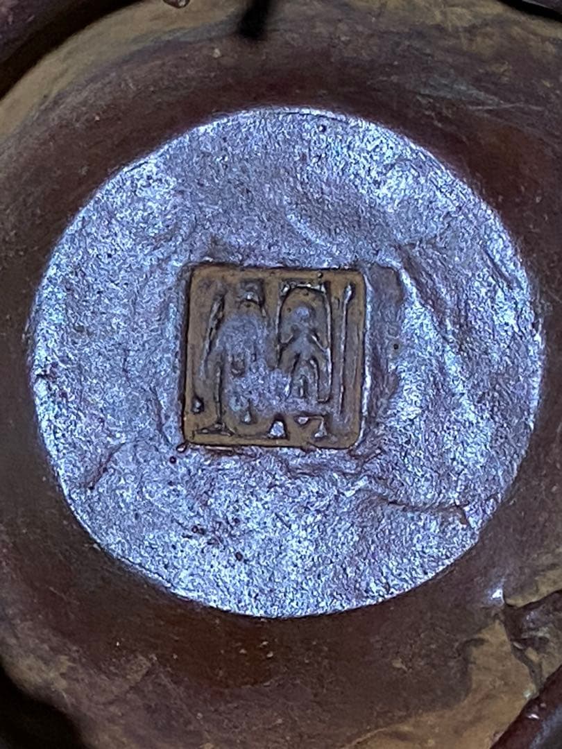 ♢蝋型細密鋳金 象嵌 波乗り兎 波千鳥文 波乗り龍足 香炉 唐金 美術品