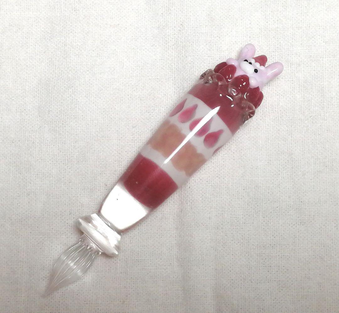 ピンクうさぎパフェ　ガラスペン