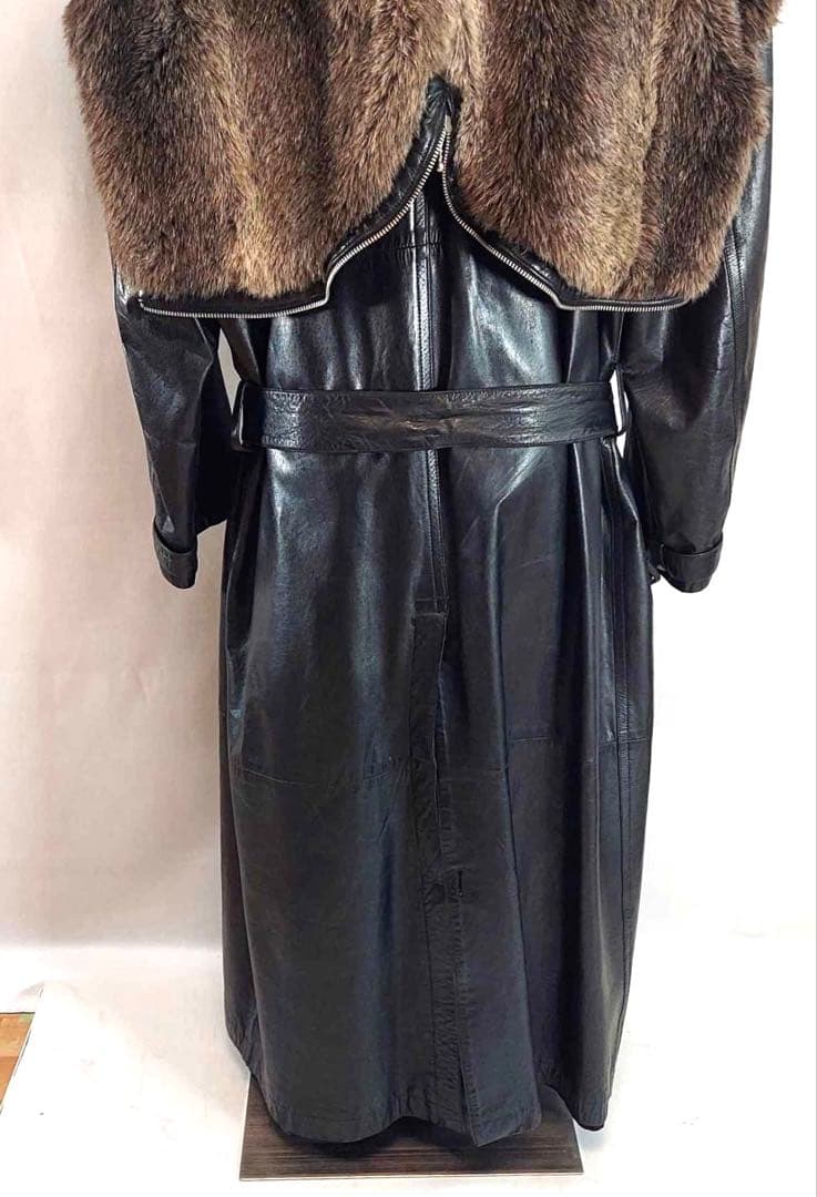 LUNA MATTINO ルナマティーノ ファー付きレザーロングコート Mサイズ