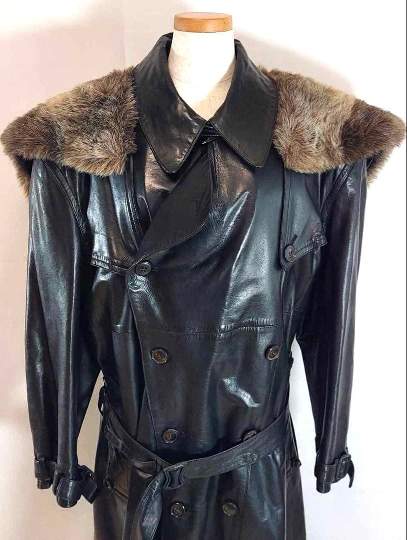 LUNA MATTINO ルナマティーノ ファー付きレザーロングコート Mサイズ