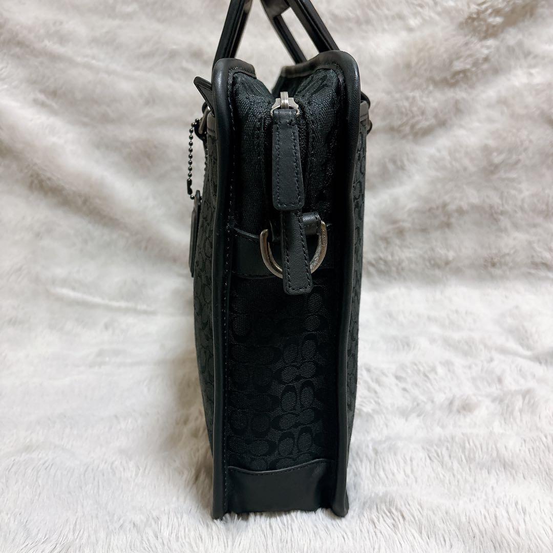 【美品】Couch ビジネスバッグ ブリーフケース キャンバス シグネチャー 黒