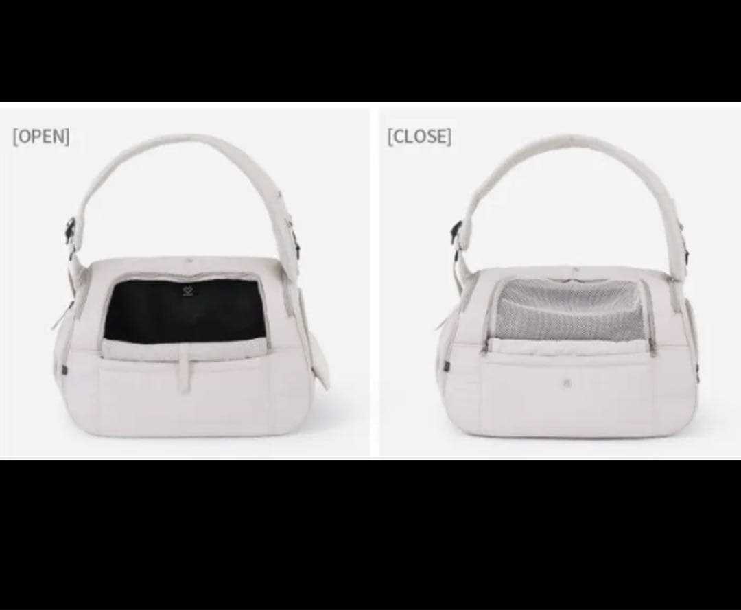 ssoook 犬用キャリーバッグ ホワイト(Mサイズ)左に担ぐタイプの通販は