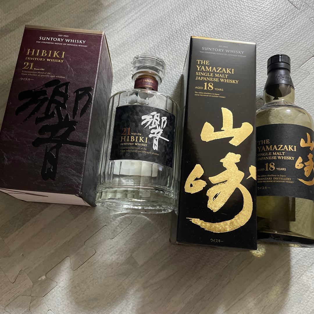 響21年 & 山崎18年⭐︎空瓶空箱セット 飲料・酒 The