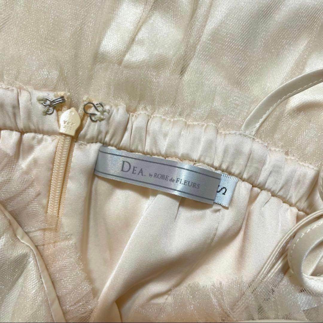 ローブドフルール DEA キャバクラ リボン チュール シアー ロング ドレス