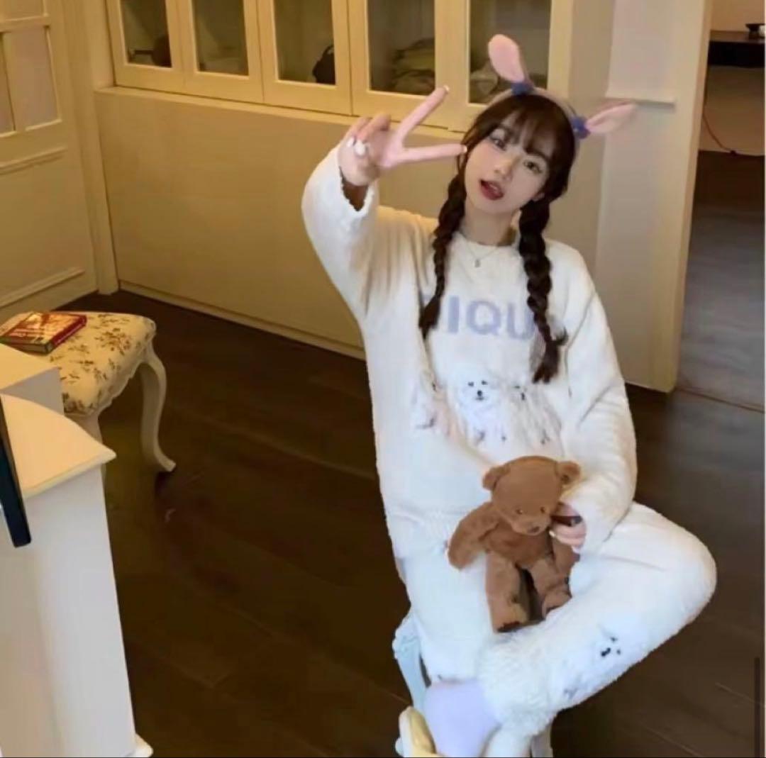 新品未使用！ジェラピケ　ビションジャガードプルオーバーホワイト　タグ付き