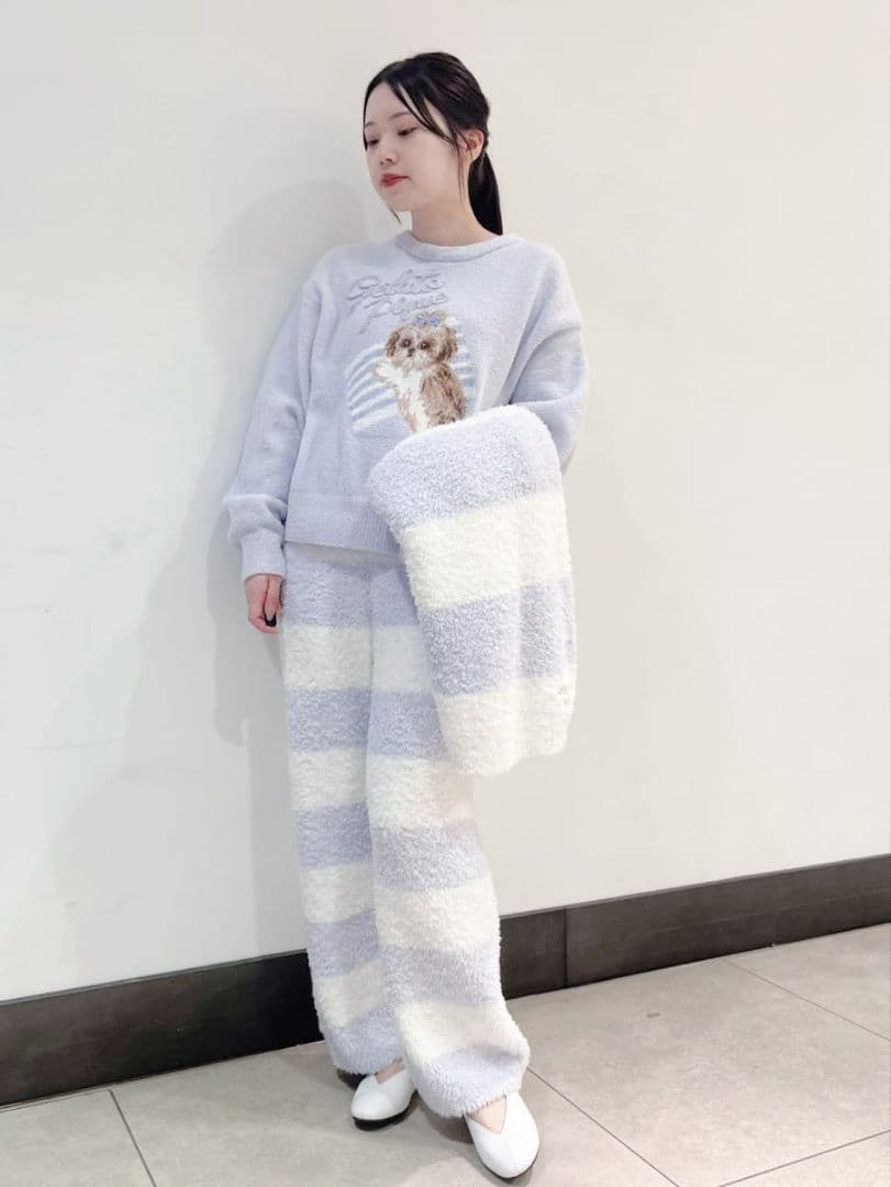 新品♥️ジェラートピケ シーズージャガードプルオーバー BLU　ジェラピケ