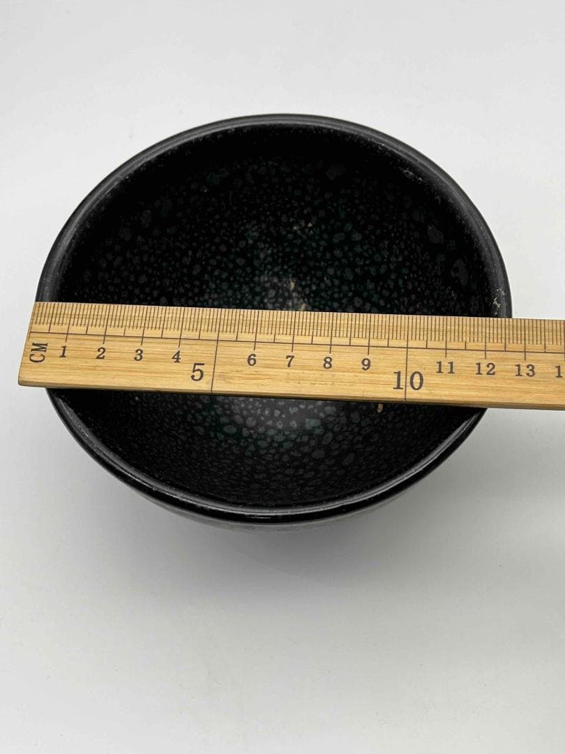 宋時代 黑釉油滴天目茶碗 建窯茶盞 旧家蔵出し 唐物