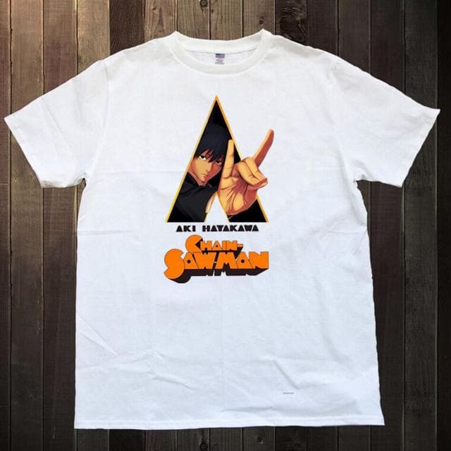 送料込 新品 チェンソーマン 時計じかけのオレンジTシャツ人気！希少 L