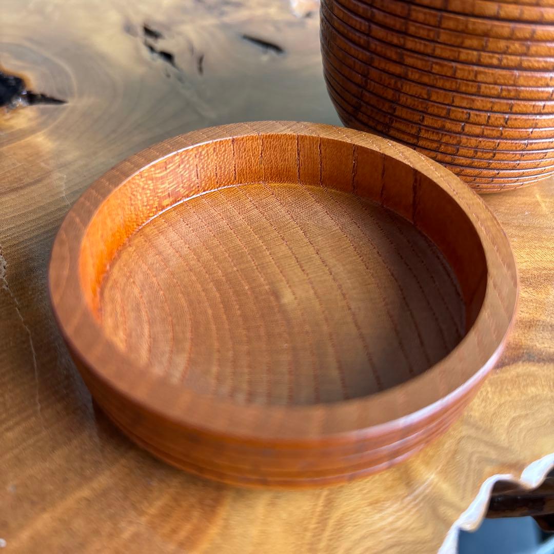 1層1層動く】浮月挽 千筋棗 田中光月造 年輪百年以上の欅 茶道具 共箱