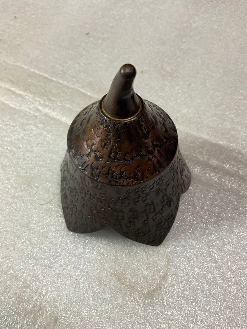 茄子型茶筒／紫小紋。美幸堂。【新品・未使用品】インテリア、食卓にどうぞ。