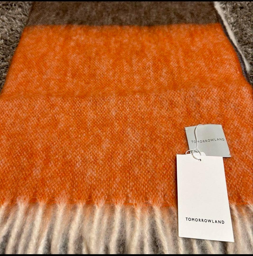 美品 タグ付き 人気】TOMORROWLAND☆マフラー☆ブラウン系