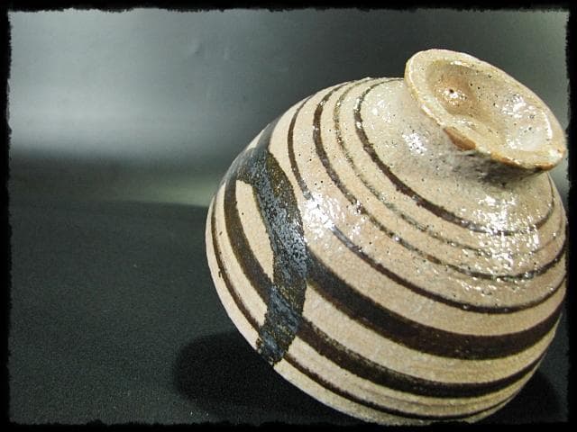 古田 織部 猿猴捕月写 勝龍寺窯 乾 伸行 絵志野 茶碗 茶道具 共