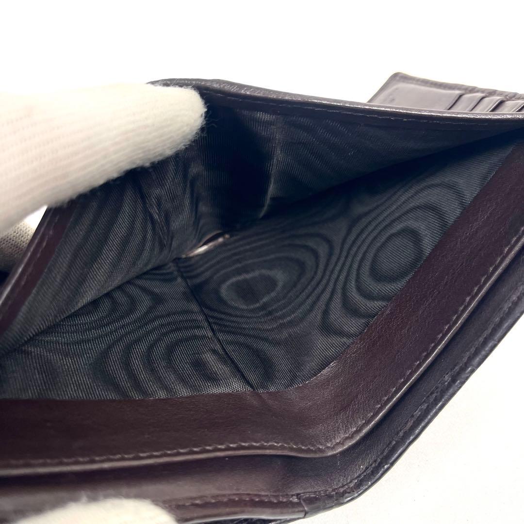 グッチ 二つ折り財布 アビー シマレザー ラウンドファスナー ロゴ エンボス