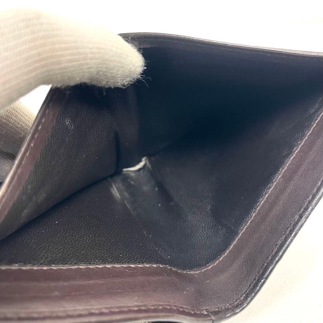 グッチ 二つ折り財布 アビー シマレザー ラウンドファスナー ロゴ エンボス