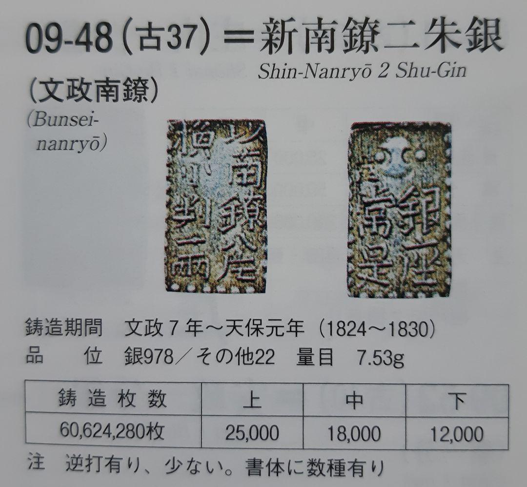 【極美品～美品】新南鐐二朱銀①