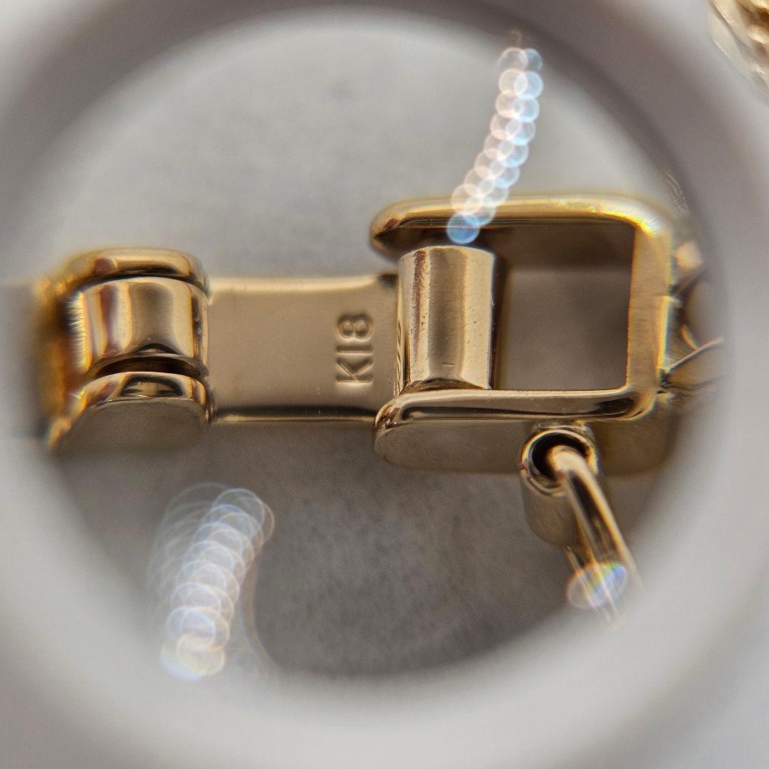 18金 喜平アンクレット 八面トリプル (造幣局検定マーク刻印入) 喜平