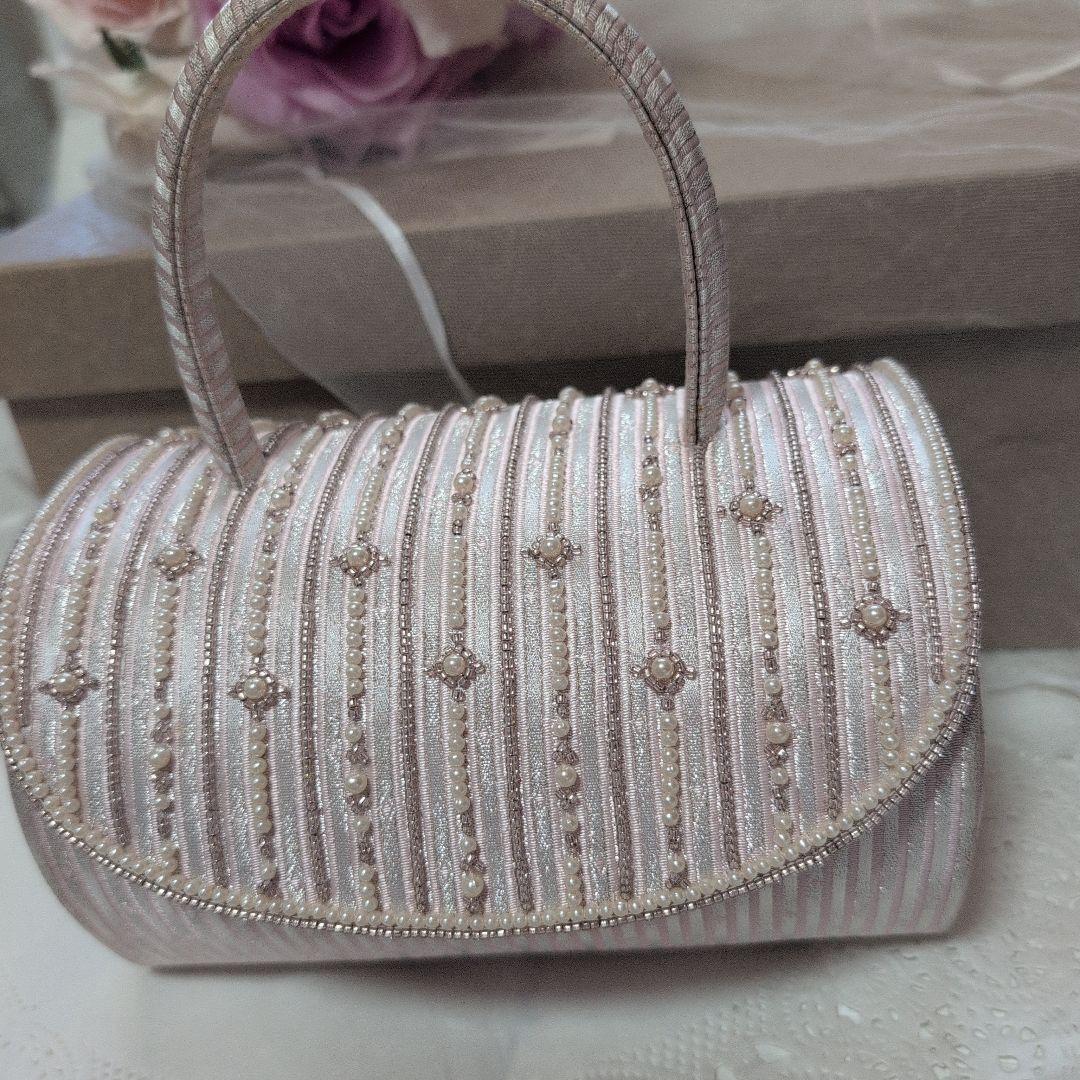 和装バック＆草履セット　成人式　振袖　ビーズ付　超美品