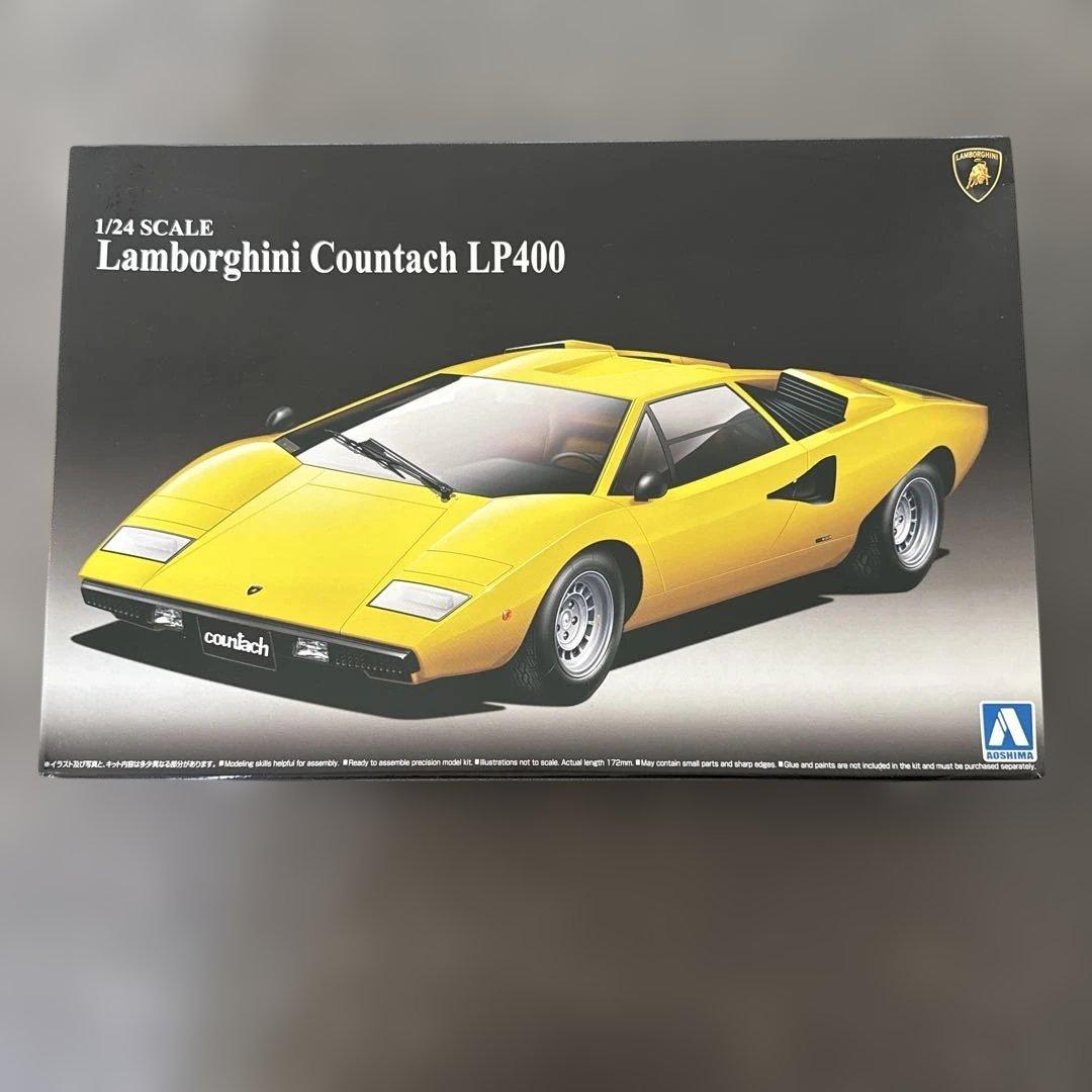 新品未組立】アオシマ 1/24 カウンタックLP400 【エッチングパーツ付き