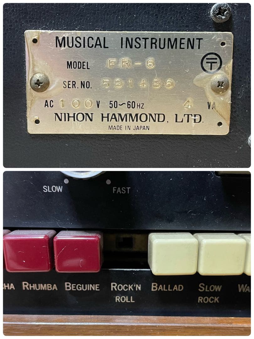 【ジャンク】 「日本ハモンド Rhythm Ace FR-6」 欠損あり