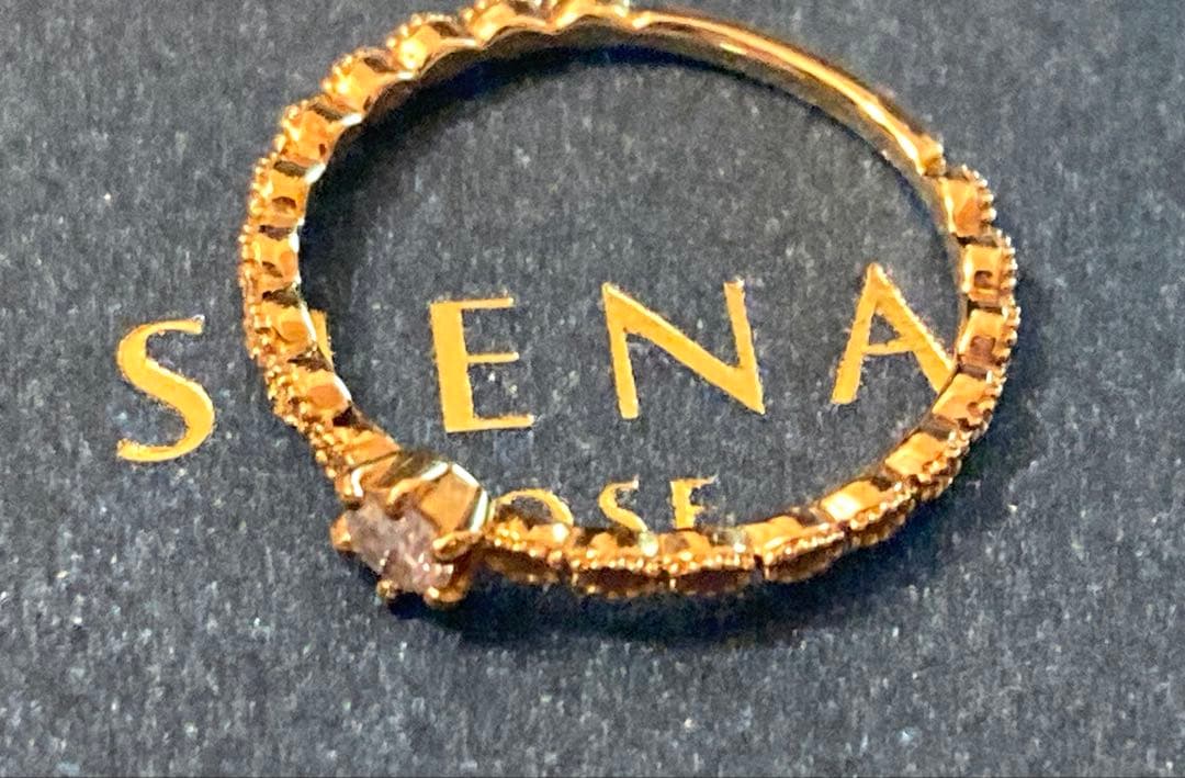 新品未使用　希少　シエナ　k18 ダイヤモンド　リング　9号　指輪　ミル打ち