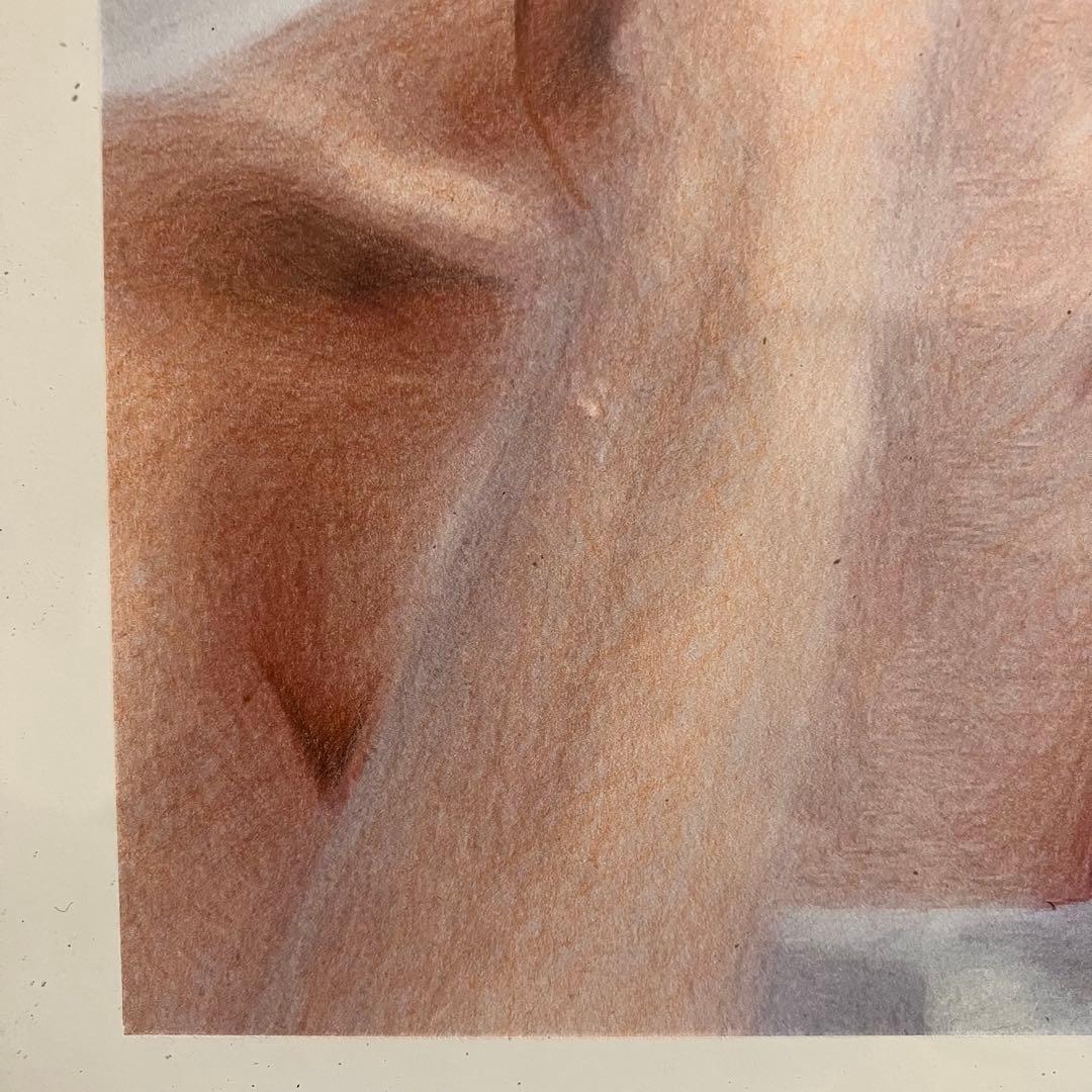 女優画26 額装品　額縁寸法32.7cm×24.0cm　カラー着色　京藤夏樹真作